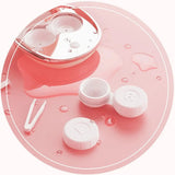 Household Automatic Ultrasonic Cleaner Washer Glasses Lenses Box Contact Lens Cleaning hine Pink