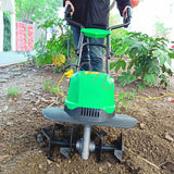 Mini Micro-Tiller Electric Scarifier Soil Tiller Small Agricultural Plowing hine Garden Cultivator Bulldozer