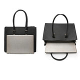 Laptop Women 15.6-Inch Computer Work Leather Handbag Business Office Bag