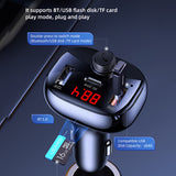 50W Car MP3 Bluetooth 5.0 FM Transmitter 3 Ports Fast Charger Digital Display Wireless Modulator USB Car Kit