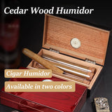 CRUSHER Cedar Wood Humidifier Hygrometer Cigar Humidor Sigaren Box Cigarrate Case