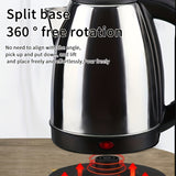 1pc, 2L Electric Kettle Large-capacity Stainless Steel Electric Kettle Automatic Power-off Anti-scald Curling Kettle Household Kettle