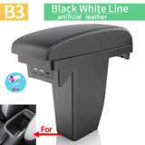 Peugeot 2008 Interior Center Storage Box with USB - Retrofit Car Accessory.