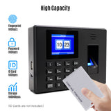 BISOFICE Attendance hine Fingerprint/Password/ID with 2.4'' Display Screen Time Clock Support Employee Checking-in Recorder
