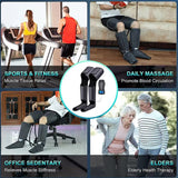 Electric Air Foot and Leg Massager - Circulation Health Care Therapy. Shiatsu Calf and Thigh Compression Massage for Pain Relief.