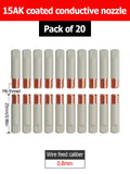 15AK Contact Tips New Coating Protect 25mm M6 Gas Nozzle Tip 0.8mm-1.2mm MIG Torche Welding Tool Parts