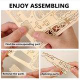 3D Wooden Puzzles DIY Owl Model Kit With Timer, Animal Shaped Unique Desk Clock Home Decor For Kids