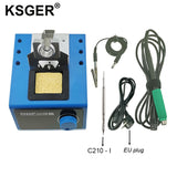 KSGER C210B 220V Constant Temperature 150-480℃ Hibernation Adaptation Solder Stations with Soldering Iron Tip I+K+IS