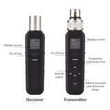 Microphone Wired to Xlr Transmitter and Receiver UHF Wireless Mic System for Audio Mixer Speaker Amplifier Automatic