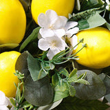 18 Inch Artificial With Yellow Lemon Green Leaves,Fake Fruit Wreath For Home Wall And Front Door Decor