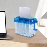 A6 Mini Hand Shredder Paper Strip Cross Cut Desktop Micros Manual Crank File Small Cutter hine Document Tool Office