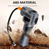 Tire Inflator Portable 4-in-1 - Cordless Electric Pump, Jump Starter, Air Compressor with Emergency Light for Car.