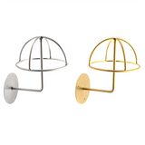 Wall Mounted Metal with Hat Shape Dome Shaped Decorative Wig Stand Skeleton Cap Bracket Home Display