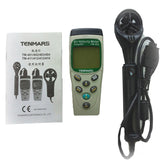 Airspeed Anemoscope Anemometer -20~60 C TENMARS TM-403 Air Velocity Meter