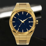 Matte Star Dust Dial Silver Full Stainless Steel Strap High Quality Luxury Frosted Japanese Miyota Quartz Watch Clock for Men