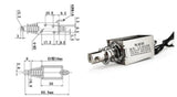 12VDC pull small micro long stroke industrial electromagnet solenoid lock latch