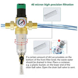 Backwash Filter With And Gauge, 3/4 Inch House Connection, Reusable Pressure Regulator