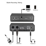 Audio Interface Sound Card 24-Bit/192Khz AD Converter For Electric Guitar Live Recording Professional Studio Singing