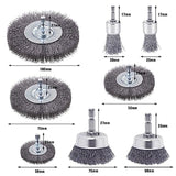 12 Piece Wire Brush For Drill Wire Wheel Brush Cup Set For Drill 0.012 Carbon Steel Wire, Drill Wire Brush