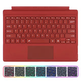 Tablet Bluetooth-compatible 5.1 7 Colors LED Backlit Trackpad Keyboard Rechargeable for Surface Pro 3/4/5/6/7