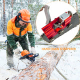 Aluminum Chainsaw Sharpener Portable Chain Saw Chain Saw Sharpener Sharpener with 2pcs Stone Grinders Drill Sharpener