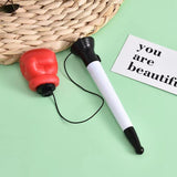 Design Fist-shaped Ballpoint Novelty Bounce Decompression Pen Set with Bo Glove for Office