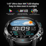 COLMI M42 Smartwatch 1.43'' AMOLED Display 100 Sports Modes Voice Calling Smart Men Women Military Grade Toughness Watch