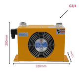 AH0608T-CA 60L/min Hydraulic Hot Selling Hardware Tools Fan Air Cooling Oil Cooler 110v/220v/24v Fuel tank cooling