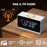 1pc DAB & FM Radio Alarm Clock With 40 Presets, Bluetooth,Dual Alarm,Sleep Timer,Dimmer Control, USB Charger And Earphone Jack ITOMA 728-UK