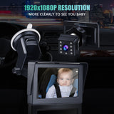 1080P Baby Camera Night Vision Safety Car Seat Mirror Cameras Monitored Mirrors with Wide Crystal Clear View