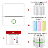 Mini Thermal Printer Wireless Bluetooth 4.0 200dpi Photo Label Memo List Printing with USB Cable Imprimante Portable