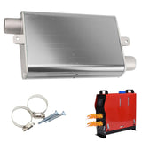 24mm Upgraded Car Exhaust Muffler Silencer + Clamps Stainless Steel For Eberspacher Diesel Parking Heater