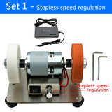 110V-220V Mini hine Table Coarse and Fine Double Wheels Household Electric Grinding Polishing 100W