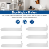 Shoe Display Wall Mount Set of 8,Clear Acrylic Floating Shees for Showcase Sneaker Collection