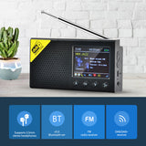 Portable Digital Bluetooth-compatible 5.0 Broadcasting Player DAB/FM Receiver Rechargeable Lightweight Home Radio