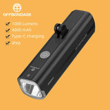 OFFBONDAGE USB Rechargeable Rainproof Bicycle Light 1000Lumen MTB Front LED 4800mAh Flashlight Bike Lamp