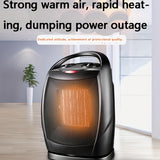 1pc, Small Heater With Heating And Fan Modes, Electric Desktop Heater, Portable Fast Heating Thermostat, Electric Heater, For Home Office School Thanksgiving Halloween Christmas Wedding Birthday Gift Fall Winter Essential