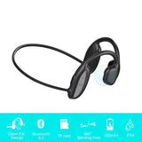 Sports Bluetooth Headphones Bone Conduction Not In-ear MP3 Earphone Stereo Waterproof Sweatproof Headset Support TF Card