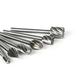 10PCS HSS Multi Tool Routing Router Bit Mill Cutter Attachment Compatible High Speed Steel Rotary Burr for Dremel
