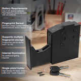 Security Fingerprint Gun Safes Smart Digital Password With Key Pistol Safety Hidden Money Cash Box