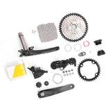 9 Speed Groupset Lightweight High Strength Steel Plate Flywheel Bike Shift Kit Multi Layer Electroplating for Mountain Bike