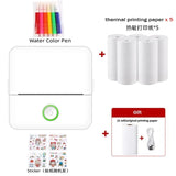 Mini Thermal Printer Wireless Bluetooth 4.0 200dpi Photo Label Memo List Printing with USB Cable Imprimante Portable