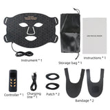 Therapy 4 Color Light Red Blue Facial Skin Rejuvenation Rechargeable Home Use LED Mask Face Beauty Care