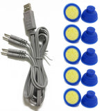 10pcs lot Water absorbing sponge electrode electronic cupping accessories 2mm Jack for EMS Electric Muscle StimulatorTraining