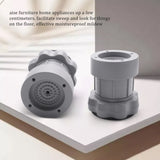 4PC Adjustable Heighten Washing hine Anti Shock Non Feet Mat Fridge Floor Furniture Protector-Gray