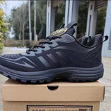 New third-generation men's outdoor emergency rescue breathable running shoes, black fire training anti slip sports shoes