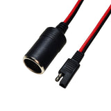 Female Cigarette Lighter Socket to with Sae 2 Pin Quick Release Disconnect Connector Plug 14AWG Extension Cable