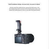 Rotatable Phone Holder Clamp Clip Adapter with 1/4 inch Cold Shoe Mount for Smartphone Micphone LED Light Mounting