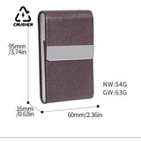 CRUSHER Portable Fashion Cigarette Case Magnetic Buckle Flip Cover PU Cigar for Lighter Card Storage Box Smoking Accessories