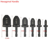 6PCS/Set Copper Pipe Drill Bits Flaring Hex Handle Practical Tube Expander Set Accurate Rotary Tool Swaging Air Conditioner